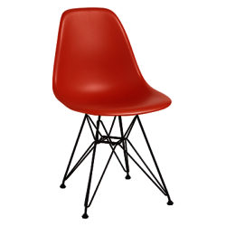 Vitra Eames DSR 43cm Side Chair Red / Black